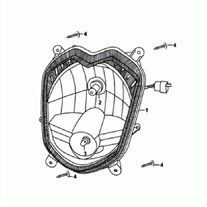 Lampa Przednia Kpl.sym Orbit III Czarna