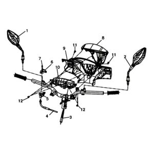 Klosz reflektorów lusterka Sym Symphony ST euro4 (GY-010U) szary matowy