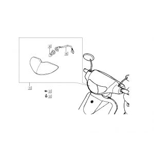 Lampa przednia Kymco Filly 4-suwowa srebrna