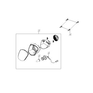 Reflektor Kymco Like 4-suwowy czarny połysk jak T T 2015