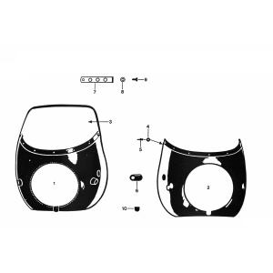 Spoiler reflektorów Zundapp KS 50 530-011 i 500