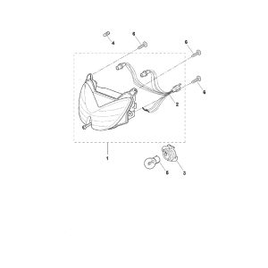 Lampa przedni Yamaha Aerox 2-suwowa