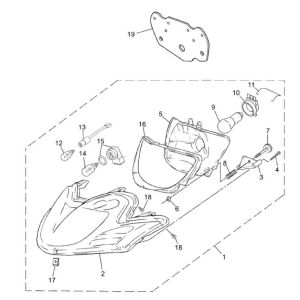 Lampa przednia Yamaha Jog-R LC 2-suwowa