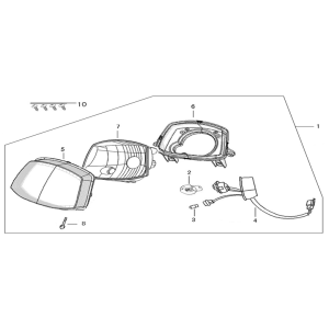Lampa przednia Znen Revival czerwona biała