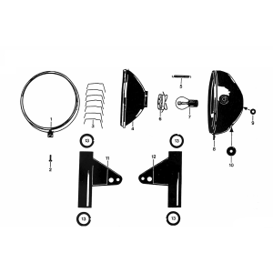 Reflektor Zundapp KS 50 530-010, 011 i 500
