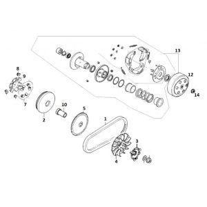 Wariator sprzęgający 10 GY6 (EURO 4; po 2018 r.)-Koppeling- Variateur 10 GY6 (EURO 4 na 2018) p tm s