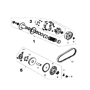 Sprzęgło Z Czujnikiem Peugeot V-Clic Czerwony
