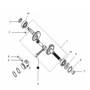 Wał korbowy Generic Ideo niebieski 2007 2-suwowy