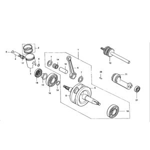 Wał korbowy Honda MTX-SH
