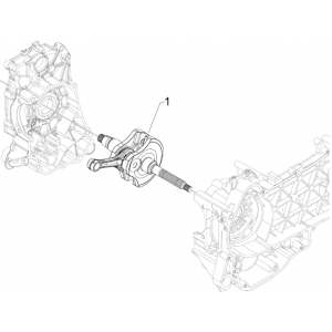 Piaggio Beverly 125 RST 4T 4V IE E3 2010-2015 wał korbowy (EMEA)