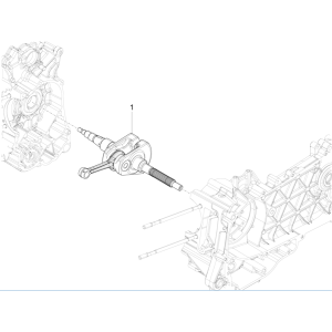 Piaggio Fly 125 4-suwowy 3V IE E3 wał korbowy
