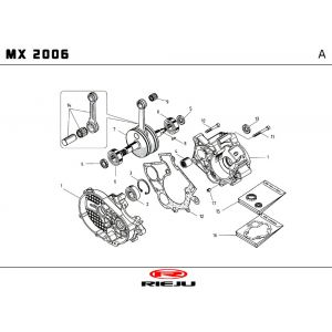 Wał korbowy Rieju MX niebieski 2010 2-suwowy