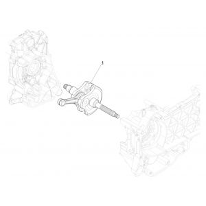 Wał korbowy Vespa GTS 300 HPE 4T 4V IE ABS E4 2019 (EMEA)