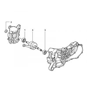 Wał korbowy Vespa S 25km 4-suwowy 2-zawór
