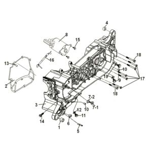 L. CRANK CASE Sym Symphony ST 125i LC E5
