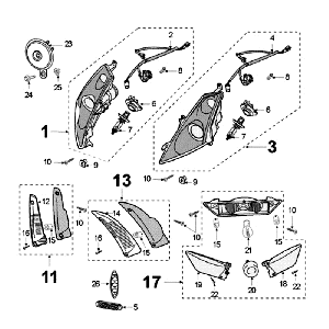 Światło Peugeot Jet Force LC białe