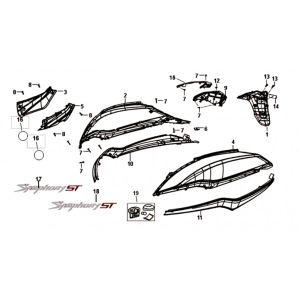 Sym Symphony ST 125I E4 jasny czarny (BK-7C/czarny ST) poszycie