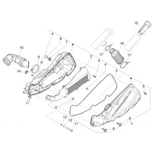 Piaggio Liberty 125 4-suwowy 3V IE Filtr powietrza ABS (IGET Euro 5)