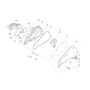 Filtr powietrza 2 Vespa Primavera 4-suwowy 3-zaworowy (euro4 wtrysku iget)