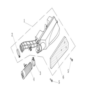 Filtr powietrza China Ape50 brązowy