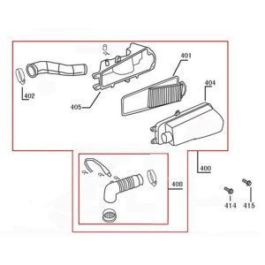 Filtr powietrza China R8 płaski matowy antracyt