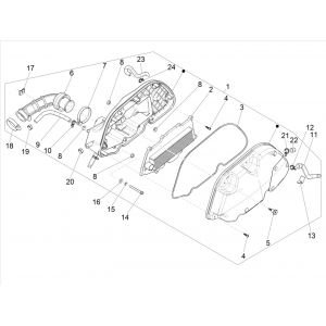 Filtr powietrza Vespa GTS 125 4-suwowy IE ABS Euro4 2016-2018