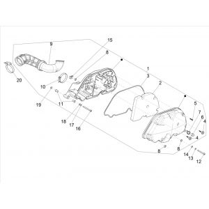 Vespa GTS 300 HPE 4T 4V IE ABS E4 2019 (EMEA) filtr mocy