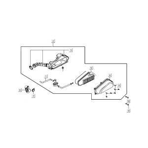 Filtr powietrza Kymco Agility Delivery 4-suwowy euro4 czarny