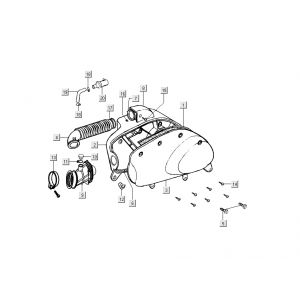 Filtr powietrza Kymco Dink LC 2-suwowy srebrny