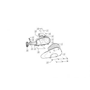 Filtr powietrza Kymco Super9 ac o.m 2-suwowy matowy czarny czerwony