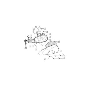 Filtr powietrza Kymco Super9 2-suwowy nm srebrny
