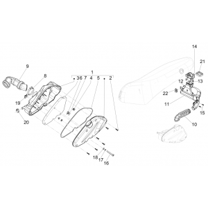 Piaggio Fly 125 4-suwowy filtr powietrza 3V IE E3