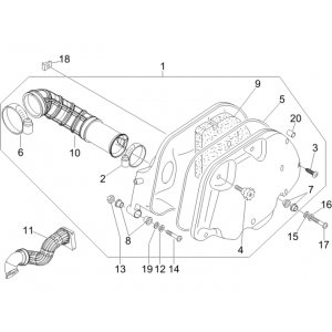Filtr powietrza Vespa GTS 250 ie 2005-2009 (z ABS)