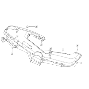Osłona motocykla lewa Niu M+ sport niebieska