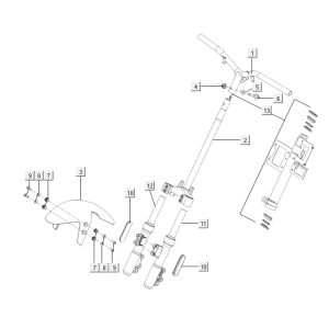 Kierownica Widelec Niu M+ sport biały