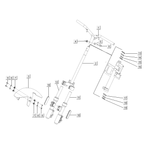 Kierownica widelec przedni Niu M+ sport niebieski