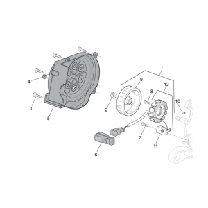 Magnetyczne koło zamachowe Aprilia SR 50 H2O ie+carb 2004-2009
