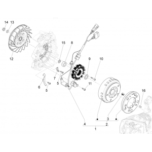 Magnetyczne koło zamachowe Vespa Primavera 125 4T 3V IE ABS