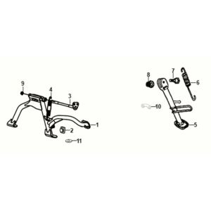 Main Stand - Kick Starter Arm Sym Orbit III 125I E5