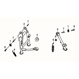 Stojak główny/stojak boczny Sym E-XPRO 45KM/H 2020-2021