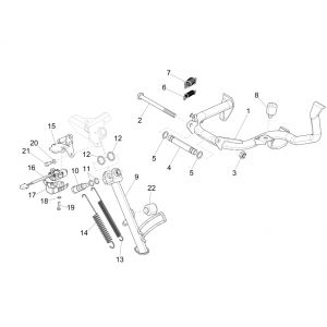 Stojak boczny środkowy Vespa GTS 300 HPE 4T 4V IE ABS E4 2019 (EMEA)