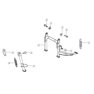 stojak środkowy AGILITY 16+ 4T 200i Mat Metaliczny Srebrny