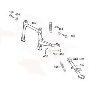 Stojak środkowy Edwards Maple V50-2 125cc srebrny