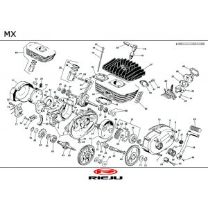 Silnik Rieju MX pomarańczowy 2000 2-suwowy