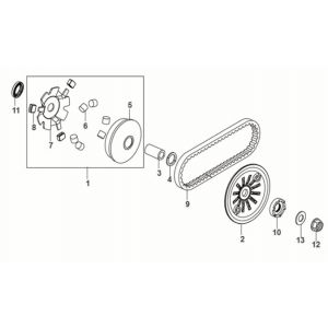 Ruchomy napęd czołowy Assy Sym Fiddle IV 50 E5