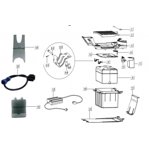 Bateria - podnóżek Niu N-GT