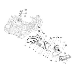 Piaggio Medley 125 ABS E5 2021-2022 (EMEA) pompa olejowa