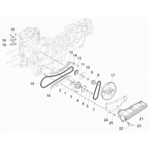 Piaggio Beverly 125 RST 4T 4V IE E3 2010-2015 pompa olejowa (EMEA)