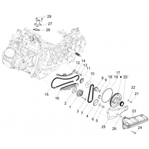 Piaggio Medley 150 4T IE ABS E4 2016-2020 pompa olejowa (EMEA)
