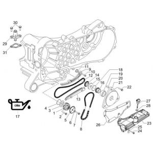 Pompa oleju Piaggio Zip 2000 4-suwowy AC